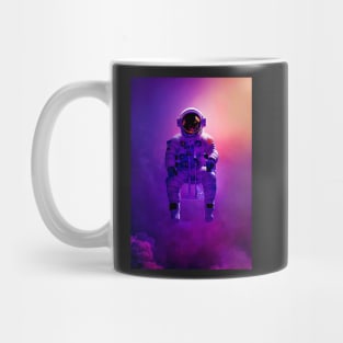 Astronaut sitting on a chair in space Mug
